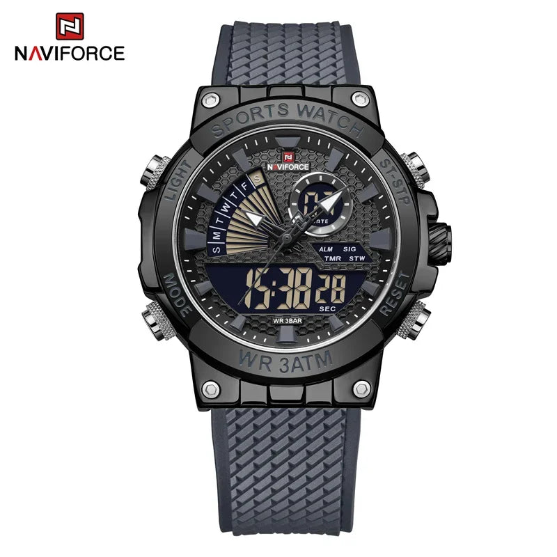 Fashion High Quality Watches For Men Military Dual Display Sport Waterproof Quartz Digital Wristwatch Clearance Watch