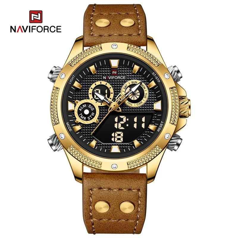 Fashion High Quality Watches For Men Military Dual Display Sport Waterproof Quartz Digital Wristwatch Clearance Watch