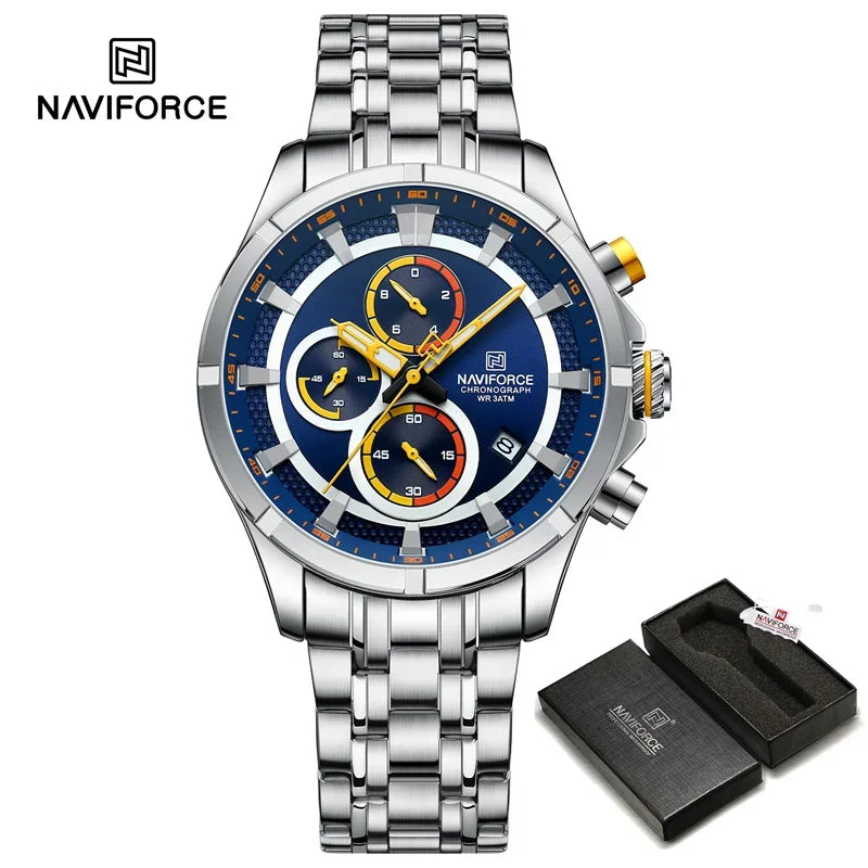 Fashion Watch for Men Original Sports Calendar Watch Waterproof Chronograph Quartz Wristwatch