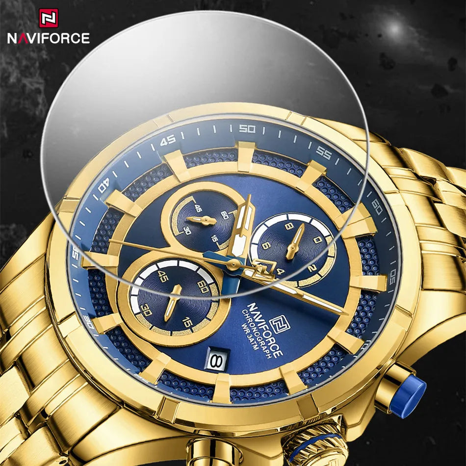 Fashion Watch for Men Original Sports Calendar Watch Waterproof Chronograph Quartz Wristwatch