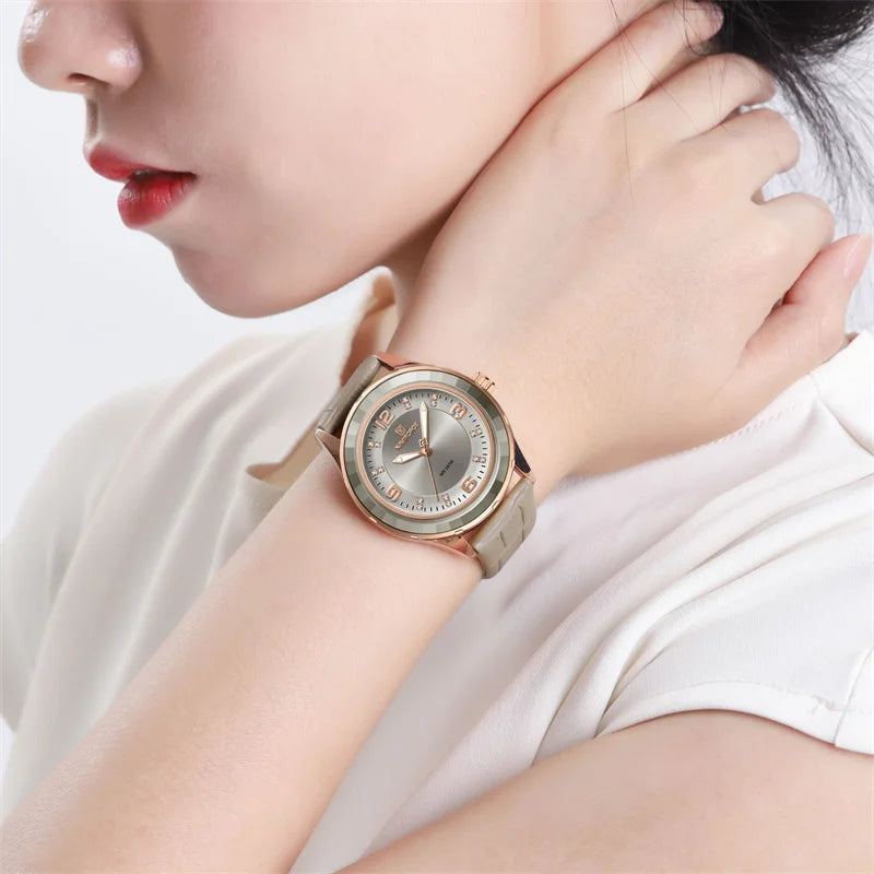 Fashion Women Watch Quality Waterproof Ladies Quartz Wristwatches Men Leather Bracelet Romantic Watch