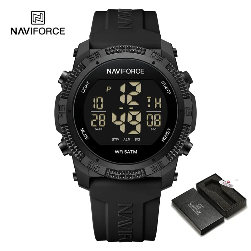 High Quality Digital Sport Watches For Men Fashion Casual Alarm Waterproof Silicone Strap Electronic Wristwatch