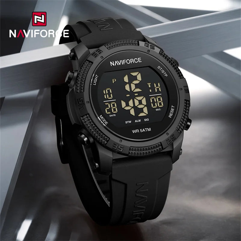 High Quality Digital Sport Watches For Men Fashion Casual Alarm Waterproof Silicone Strap Electronic Wristwatch