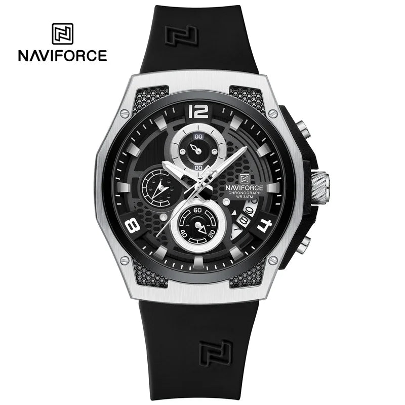 Fashion Watch For Men Calendar Quartz Sport Wristwatches Casual Silicone Strap Waterproof Original Watch