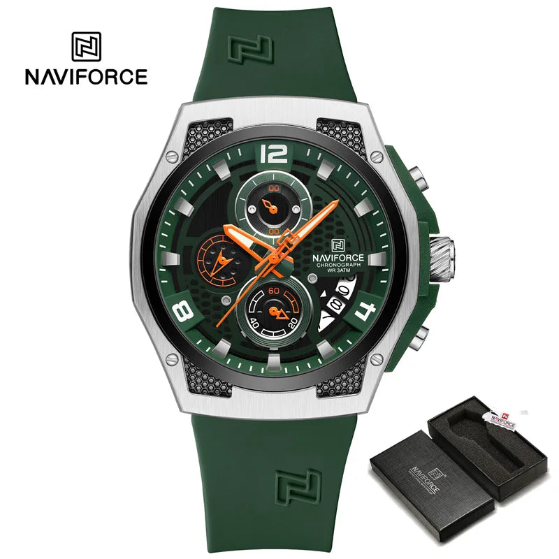 Fashion Watch For Men Calendar Quartz Sport Wristwatches Casual Silicone Strap Waterproof Original Watch