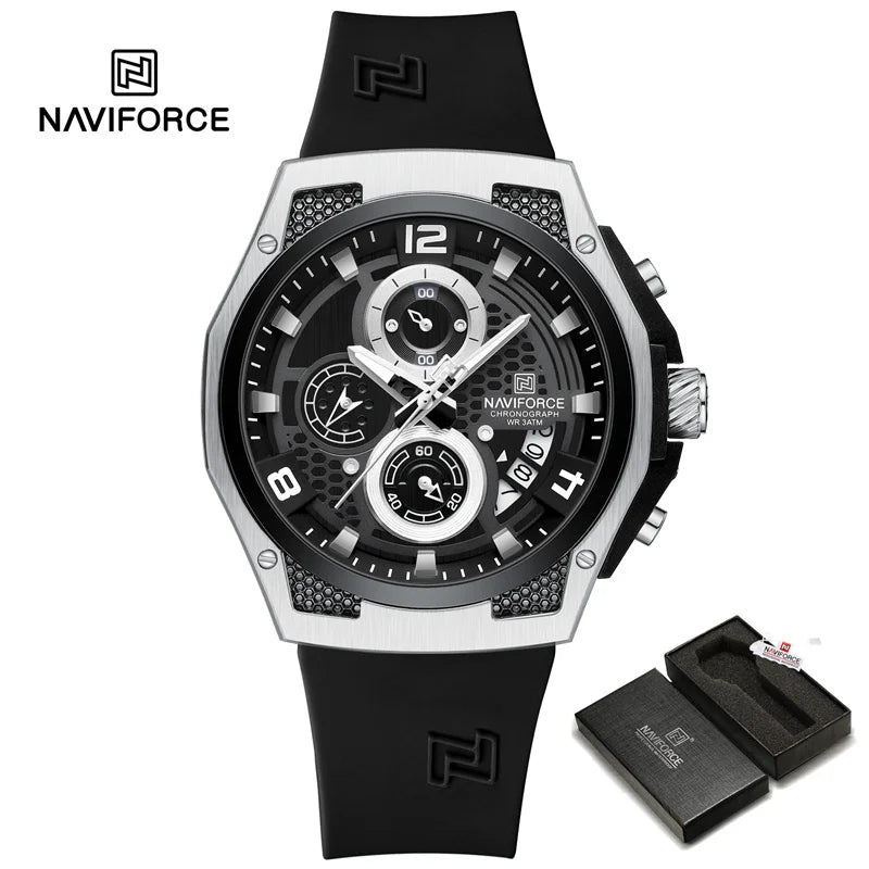 Fashion Watch For Men Calendar Quartz Sport Wristwatches Casual Silicone Strap Waterproof Original Watch