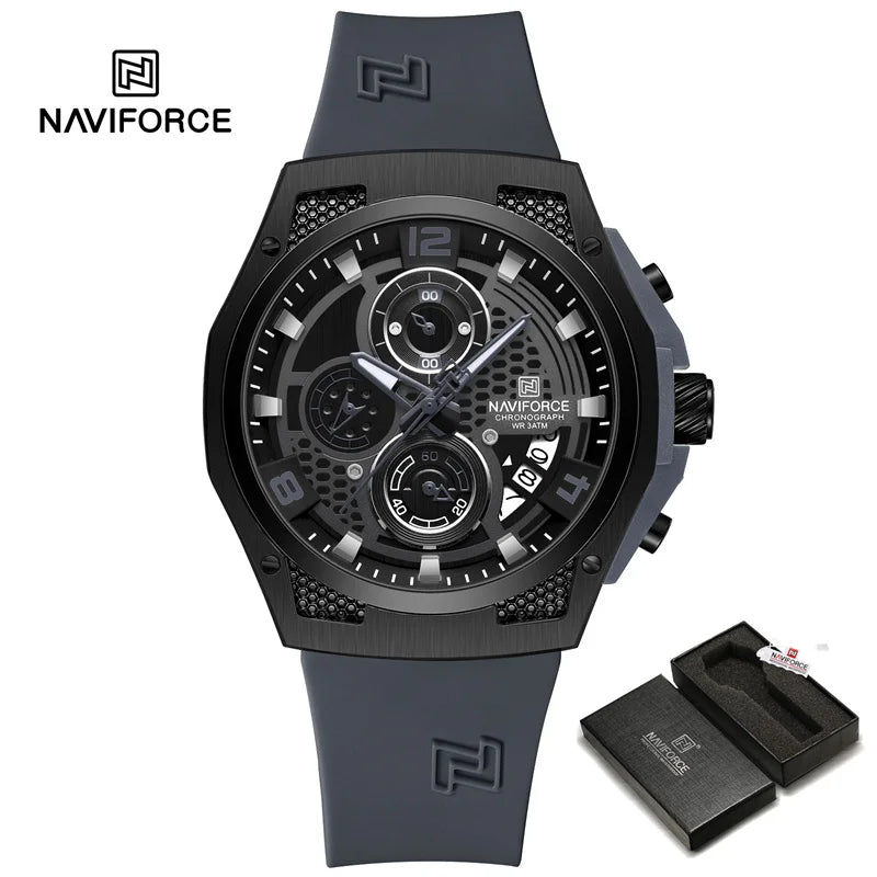 Fashion Watch For Men Calendar Quartz Sport Wristwatches Casual Silicone Strap Waterproof Original Watch