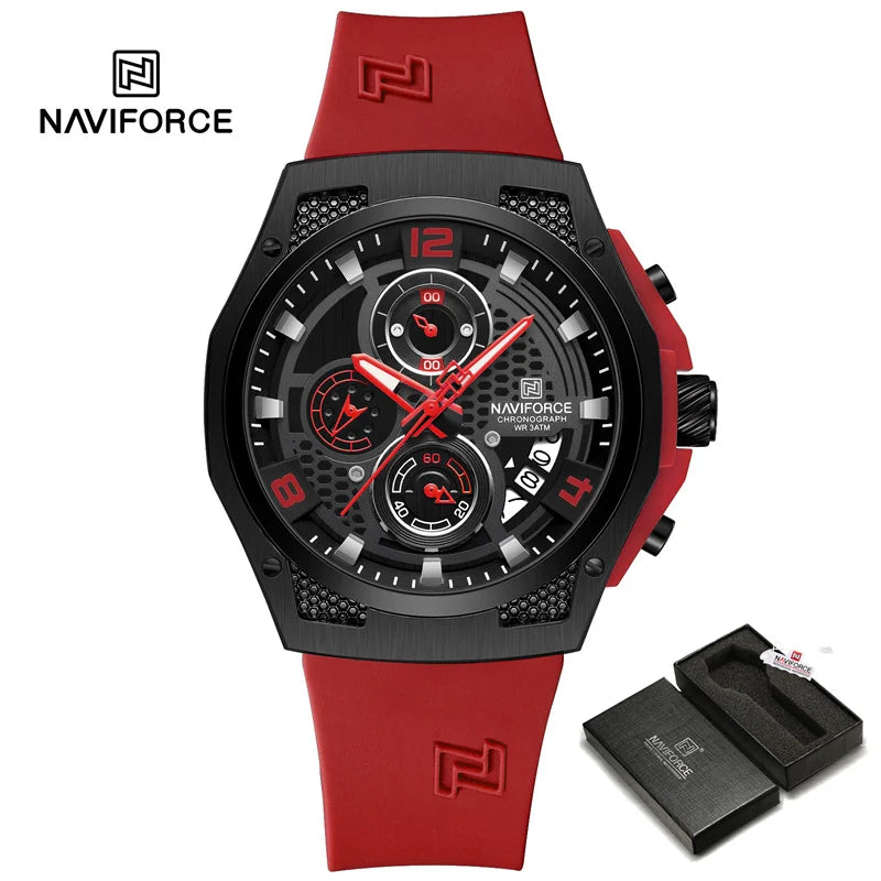 Fashion Watch For Men Calendar Quartz Sport Wristwatches Casual Silicone Strap Waterproof Original Watch