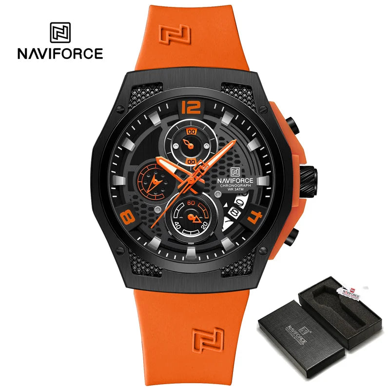 Fashion Watch For Men Calendar Quartz Sport Wristwatches Casual Silicone Strap Waterproof Original Watch