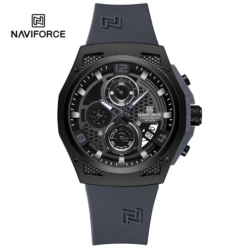 Fashion Watch For Men Calendar Quartz Sport Wristwatches Casual Silicone Strap Waterproof Original Watch