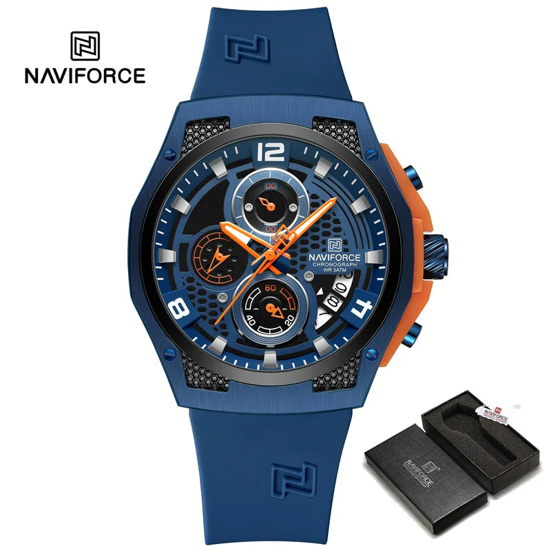 Fashion Watch For Men Calendar Quartz Sport Wristwatches Casual Silicone Strap Waterproof Original Watch