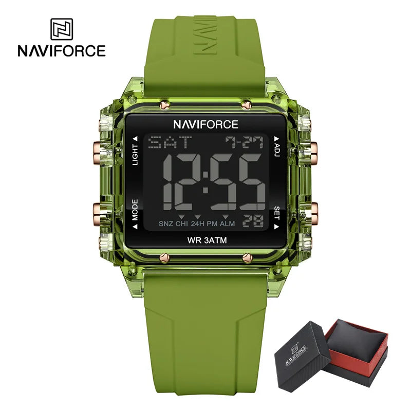 High Quality Women's Watch Waterproof Silicone Strap Fashion Sport Electronic Luminous Wristwatches