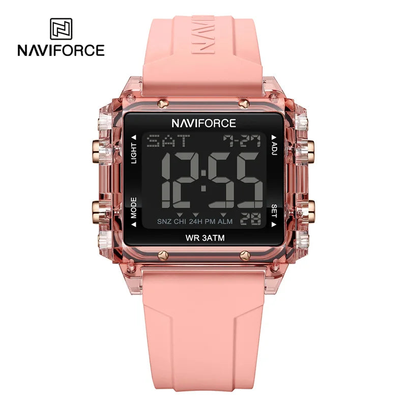 High Quality Women's Watch Waterproof Silicone Strap Fashion Sport Electronic Luminous Wristwatches