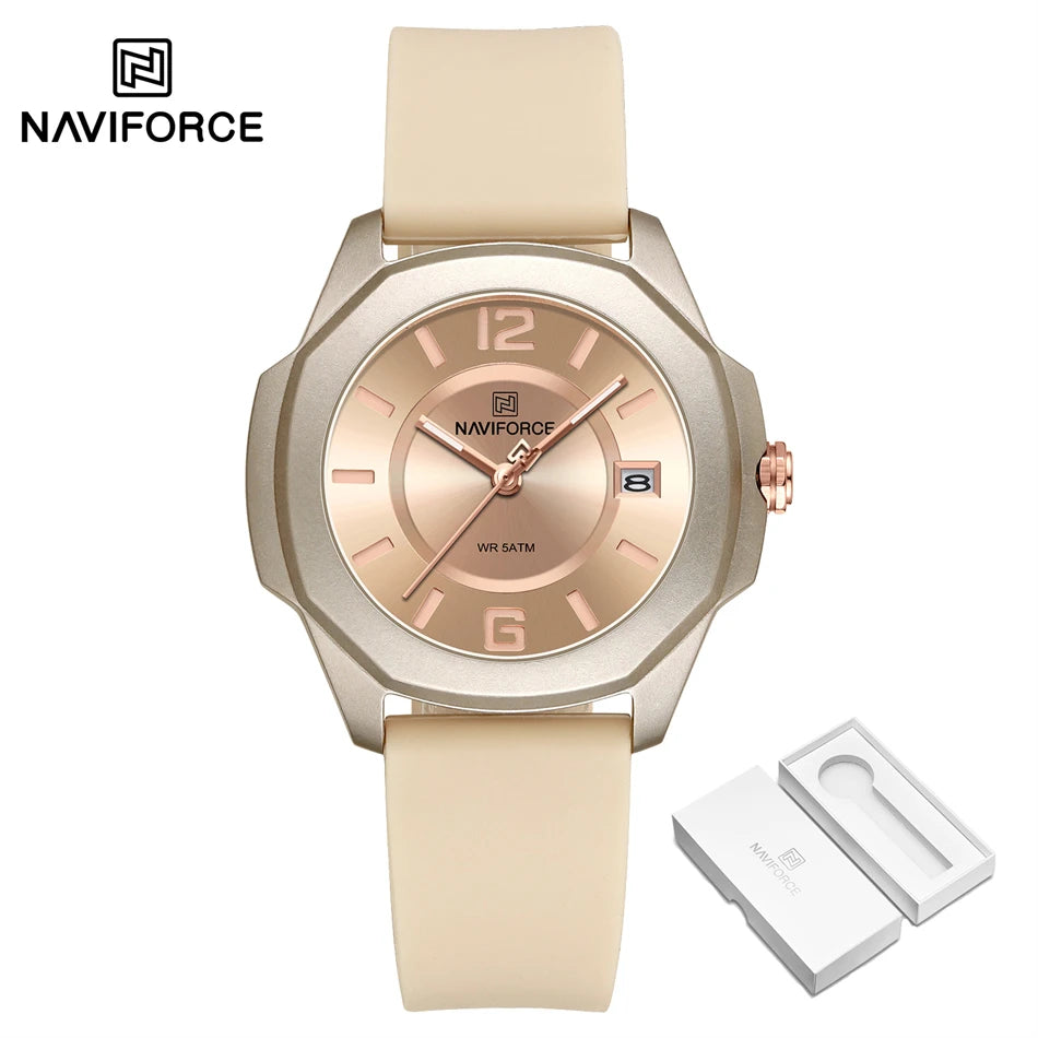 Ladies Watch For Women Silicone Strap Watch Quartz Wrist Watches for Women 5ATM Waterproof Casual Watch