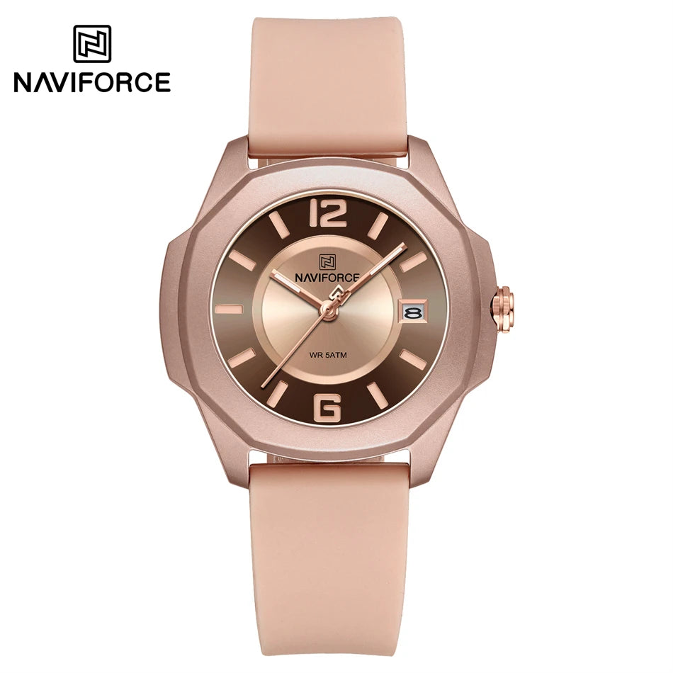 Ladies Watch For Women Silicone Strap Watch Quartz Wrist Watches for Women 5ATM Waterproof Casual Watch