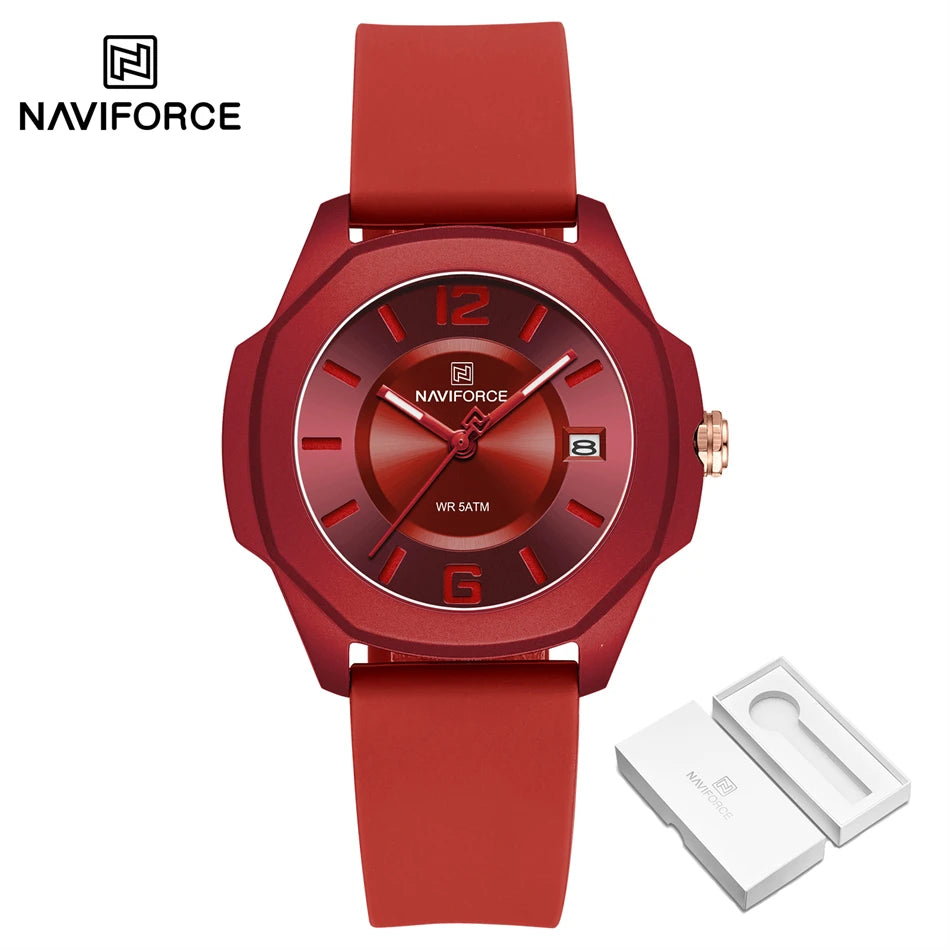 Ladies Watch For Women Silicone Strap Watch Quartz Wrist Watches for Women 5ATM Waterproof Casual Watch