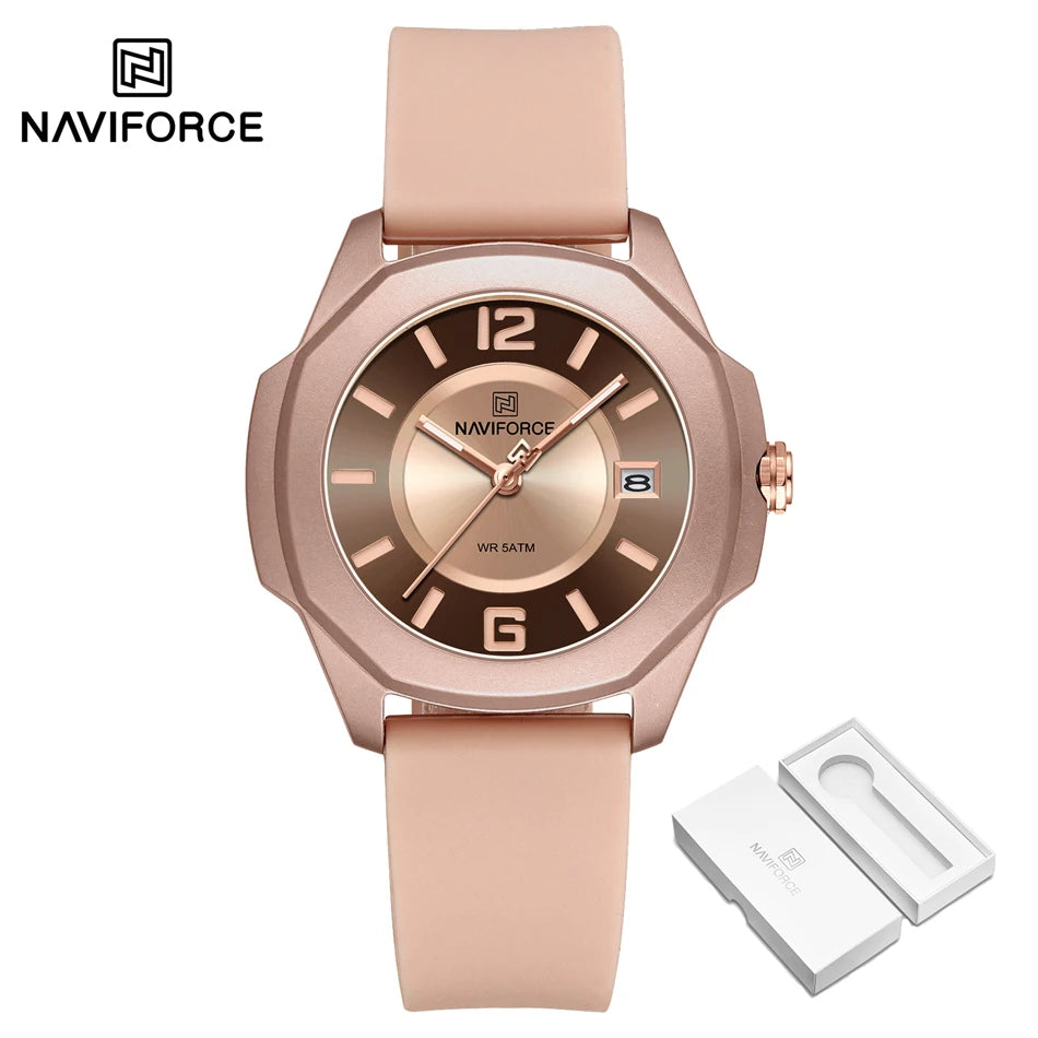 Ladies Watch For Women Silicone Strap Watch Quartz Wrist Watches for Women 5ATM Waterproof Casual Watch