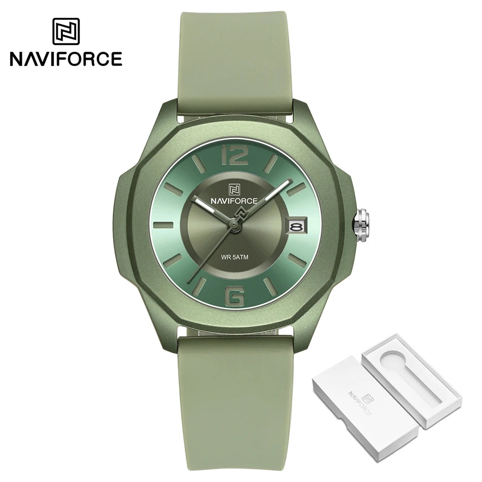 Ladies Watch For Women Silicone Strap Watch Quartz Wrist Watches for Women 5ATM Waterproof Casual Watch