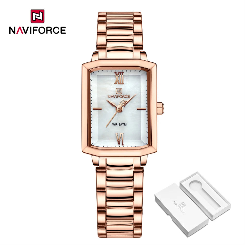 Ladies Watches Women High Quality Simple Watch Steel Belt Quartz Square Waterproof Wristwatch Beautiful Gift