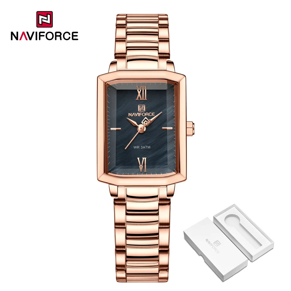 Ladies Watches Women High Quality Simple Watch Steel Belt Quartz Square Waterproof Wristwatch Beautiful Gift