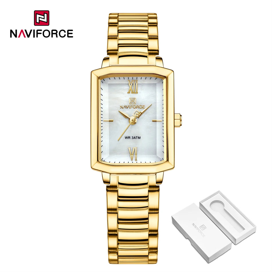 Ladies Watches Women High Quality Simple Watch Steel Belt Quartz Square Waterproof Wristwatch Beautiful Gift