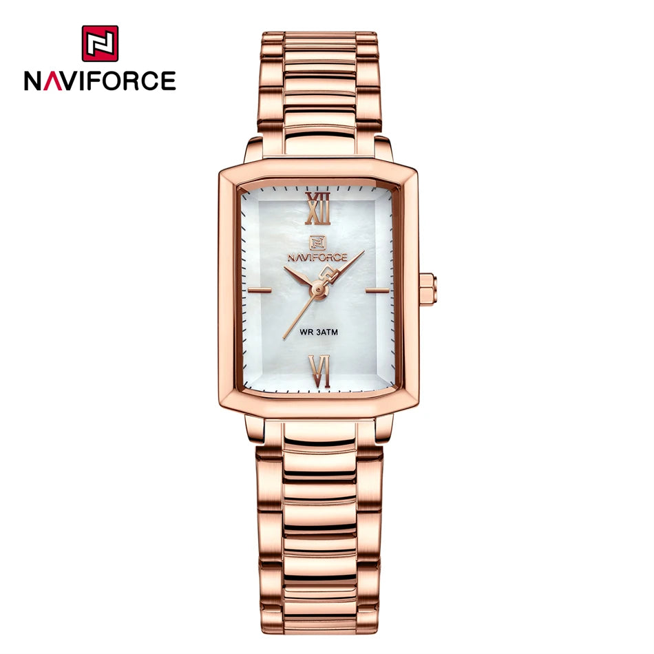 Ladies Watches Women High Quality Simple Watch Steel Belt Quartz Square Waterproof Wristwatch Beautiful Gift