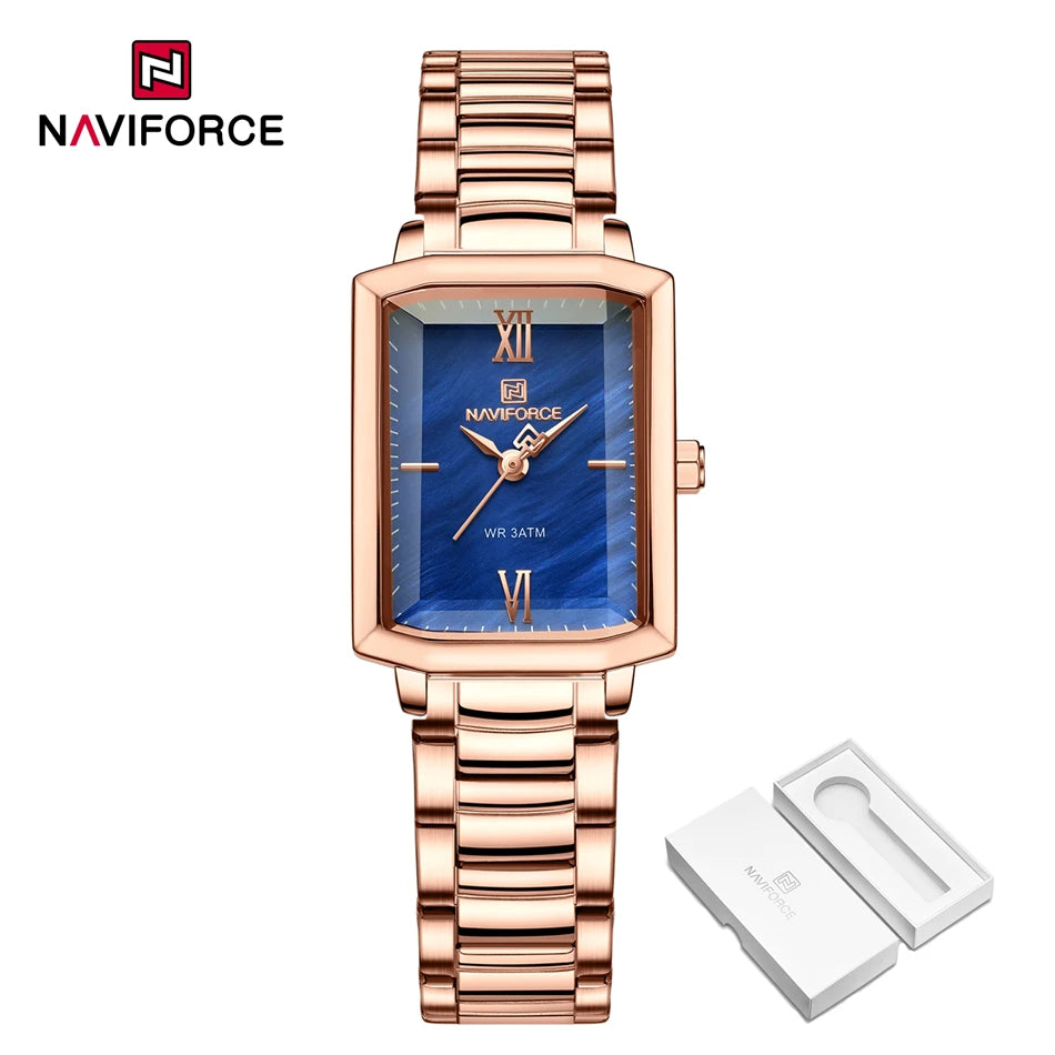 Ladies Watches Women High Quality Simple Watch Steel Belt Quartz Square Waterproof Wristwatch Beautiful Gift