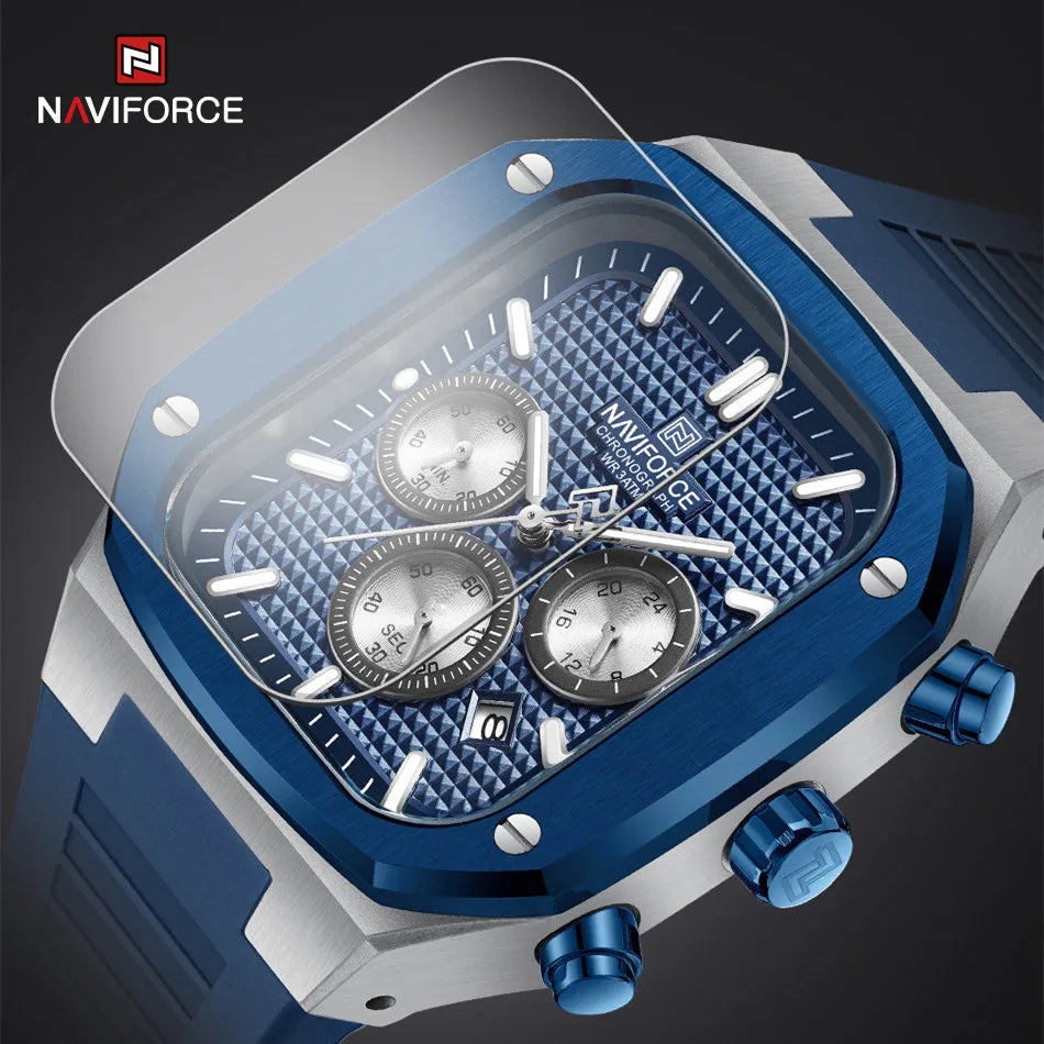 Men Watches Fashion Casual Waterproof Date Quartz Wristwatches Silicone Strap Luminous Watch