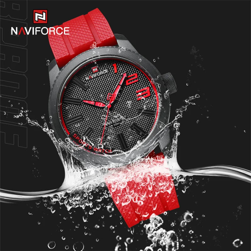 Silicone Strap Mens Watches Waterproof Sport Quartz Military Watch Men Watch