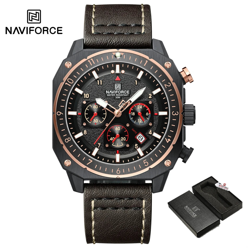 Men Business Quartz Watch Calendar Men Watches Leather Belt Men Waterproof Luminescence High Quality Watch