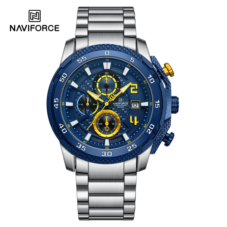 Men Stainless Steel Watch Luxury Calendar Quartz Wrist Watch Mens Business Watches for Man Watch