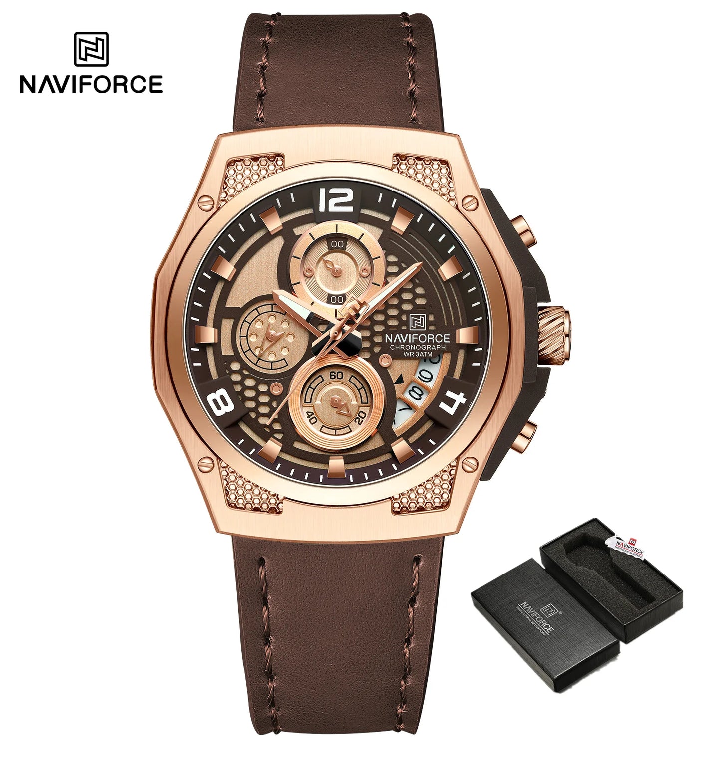 Men Watch Fashion Military Sports Style Men's Wristwatch Waterproof Luminous Leather Calendar Quartz Man