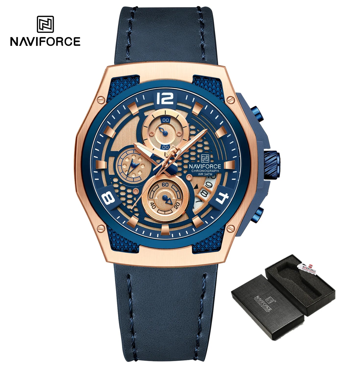 Men Watch Fashion Military Sports Style Men's Wristwatch Waterproof Luminous Leather Calendar Quartz Man