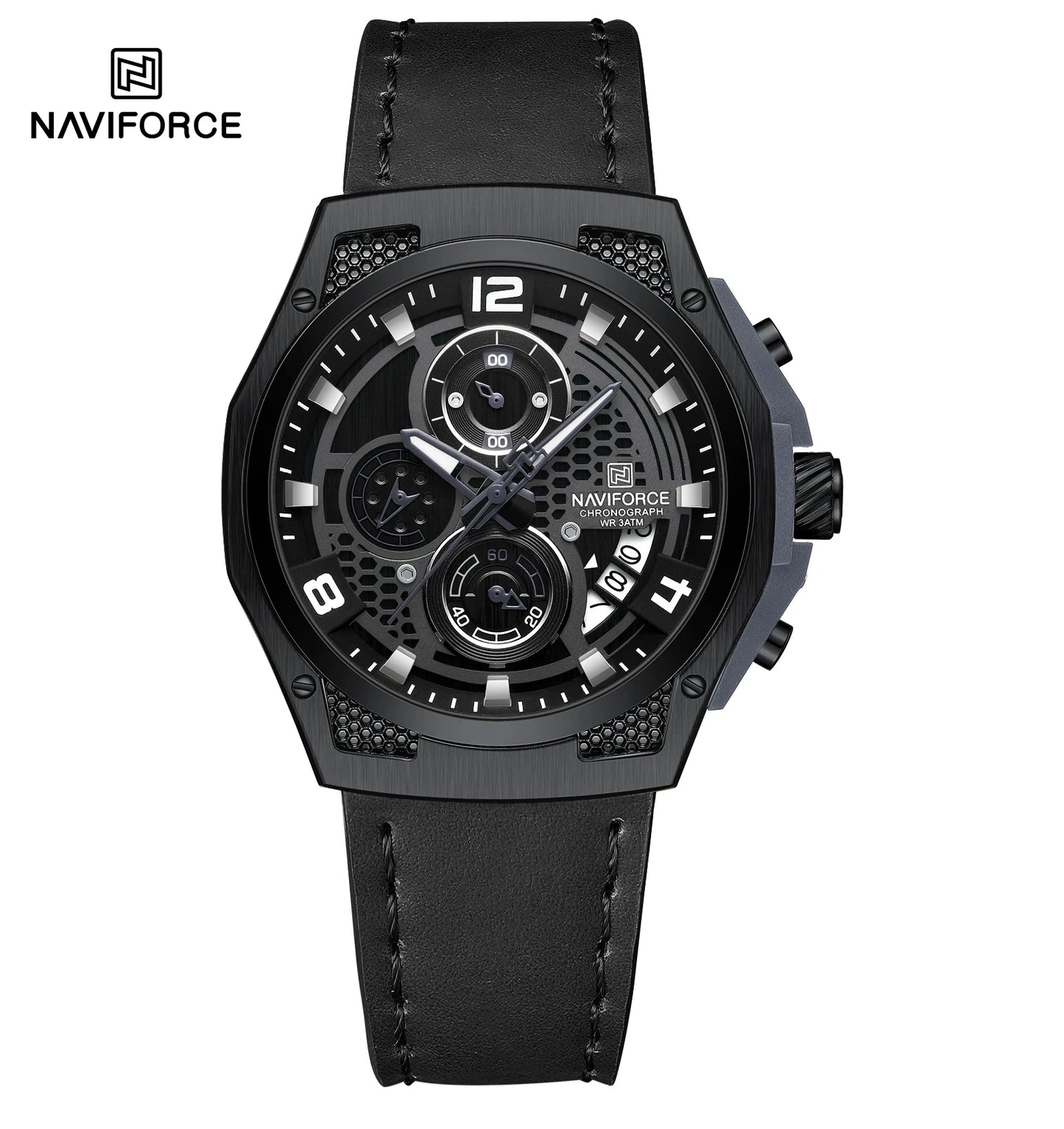 Men Watch Fashion Military Sports Style Men's Wristwatch Waterproof Luminous Leather Calendar Quartz Man