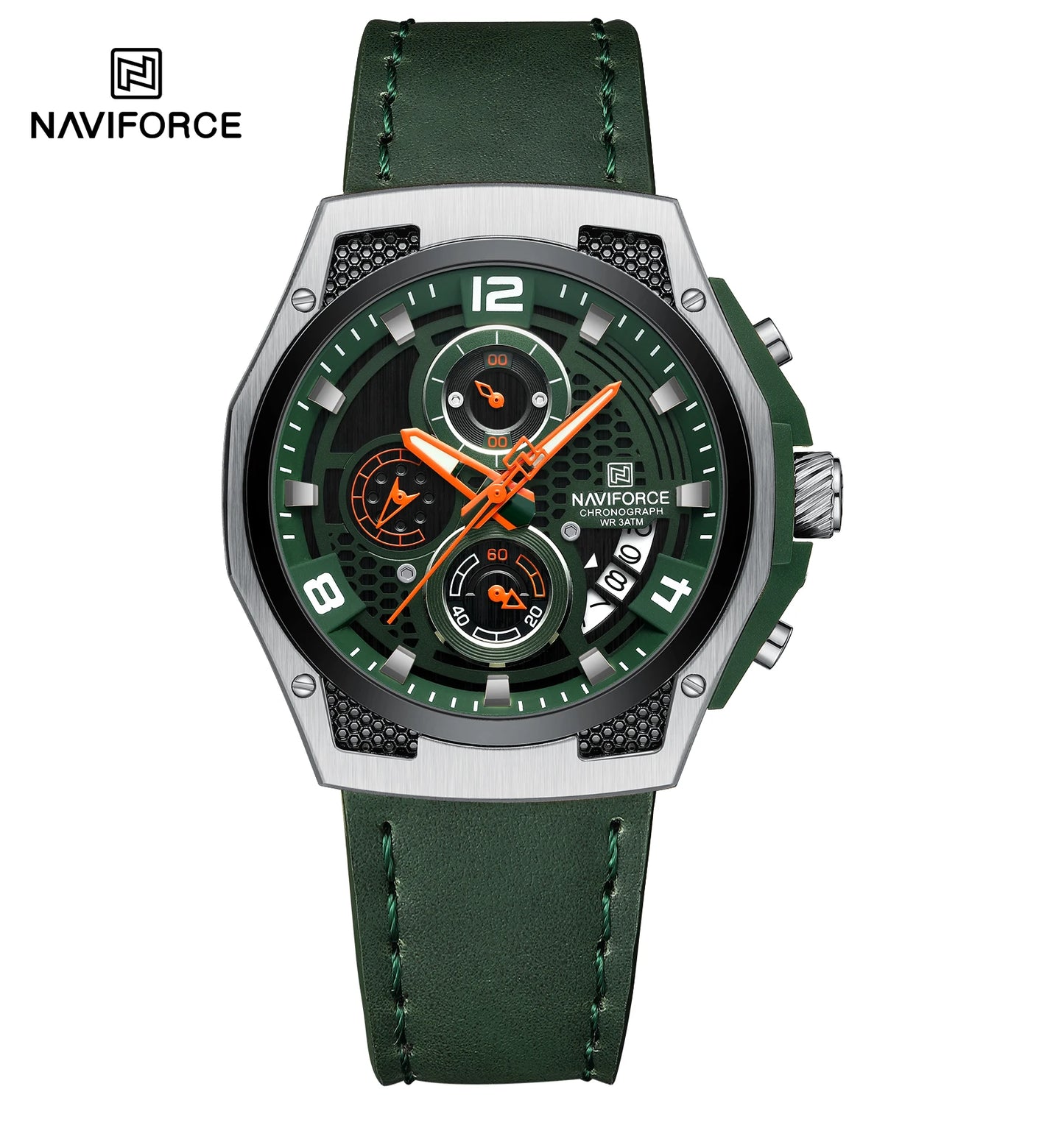 Men Watch Fashion Military Sports Style Men's Wristwatch Waterproof Luminous Leather Calendar Quartz Man