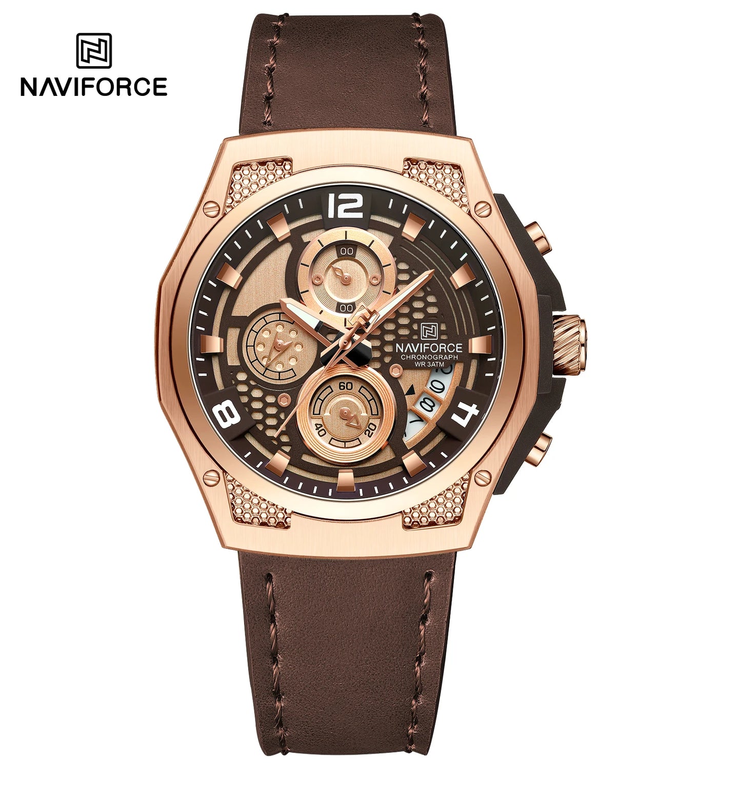 Men Watch Fashion Military Sports Style Men's Wristwatch Waterproof Luminous Leather Calendar Quartz Man