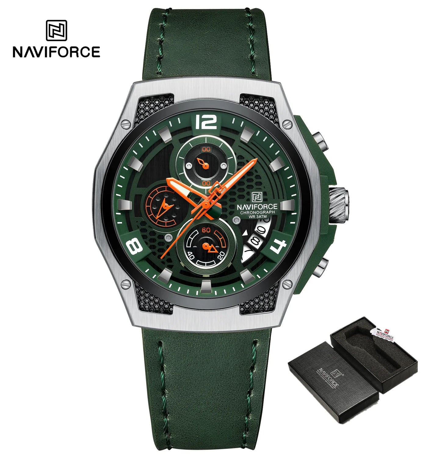 Men Watch Fashion Military Sports Style Men's Wristwatch Waterproof Luminous Leather Calendar Quartz Man