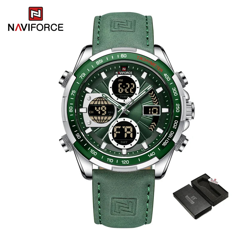 Men's Business Watches Waterproof Wristwatch Analog Digital Chronograph Quartz Calendar Watch