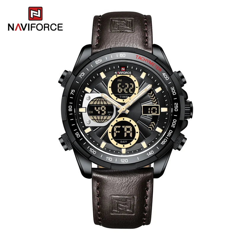 Men's Business Watches Waterproof Wristwatch Analog Digital Chronograph Quartz Calendar Watch