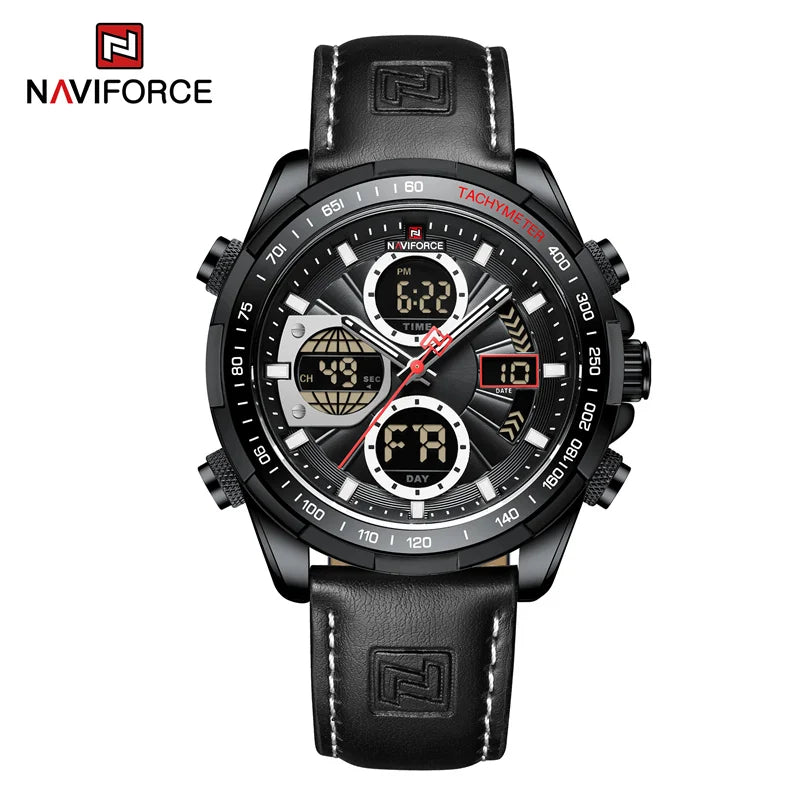 Men's Business Watches Waterproof Wristwatch Analog Digital Chronograph Quartz Calendar Watch