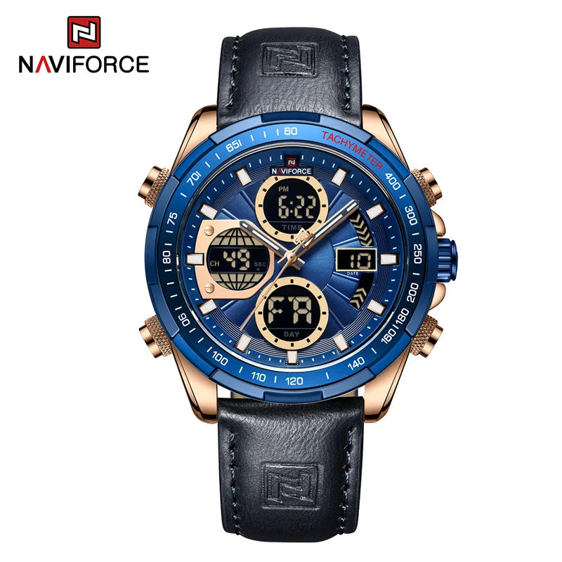 Men's Business Watches Waterproof Wristwatch Analog Digital Chronograph Quartz Calendar Watch