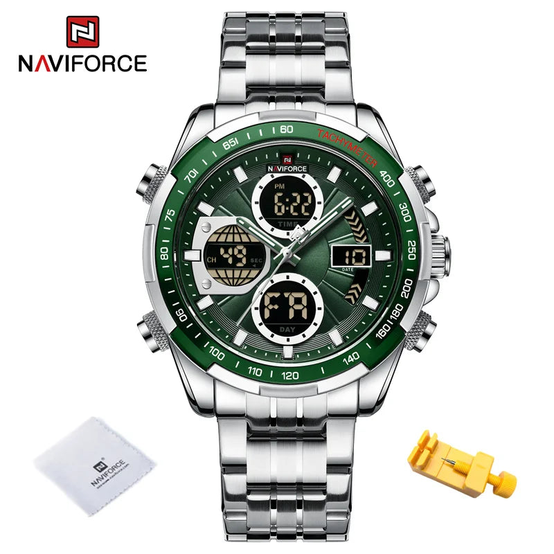 Men's Business Watches Waterproof Wristwatch Analog Digital Chronograph Quartz Calendar Watch