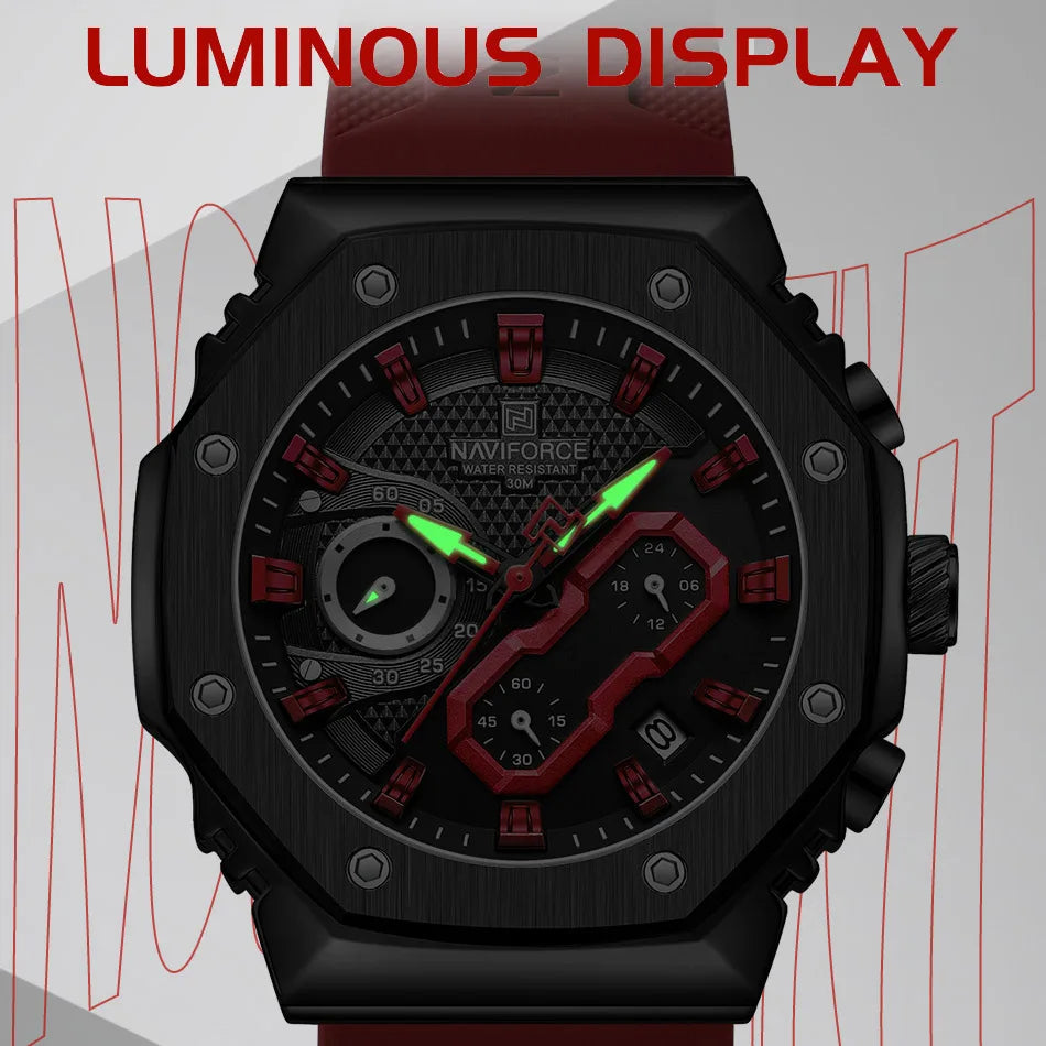 Men's Watch Fashion Sport Waterproof Couple Lovers Quartz Wristwatches Luminous Silicone Strap Watch