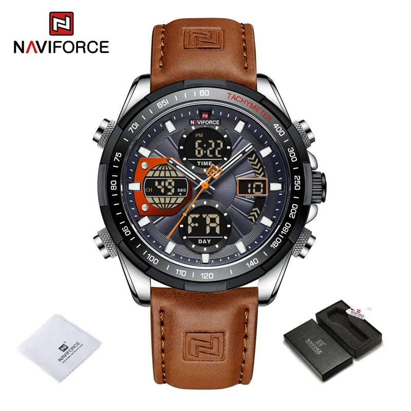 Military Watches for Men Luxury Sport Chronograph Alarm Wristwatch Waterproof Quartz Big Watch Digital Men Watch