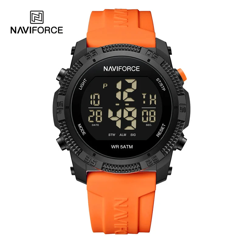 New Men's Watch Fashion Silicone Band Water Resistant Electronic Wristwatch Simple Calendar Watch