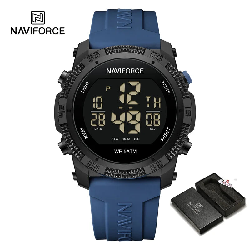 New Men's Watch Fashion Silicone Band Water Resistant Electronic Wristwatch Simple Calendar Watch