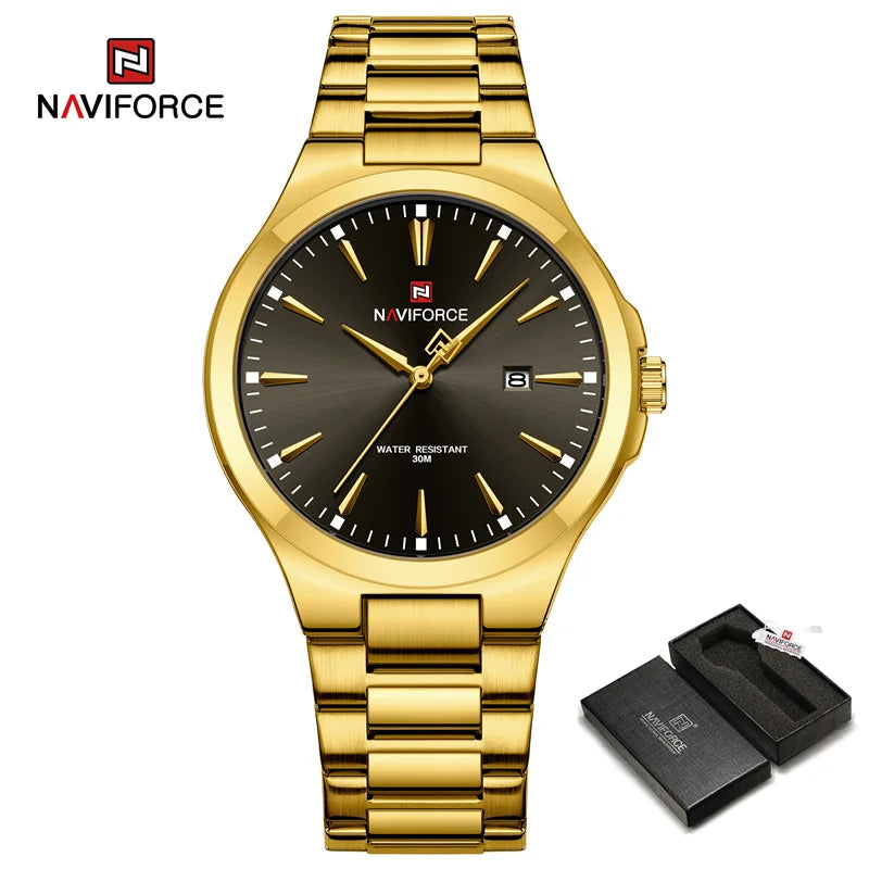 Fashion Watches for Men Stainless Steel Simple Elegant Watch  Male Waterproof Wrist watch