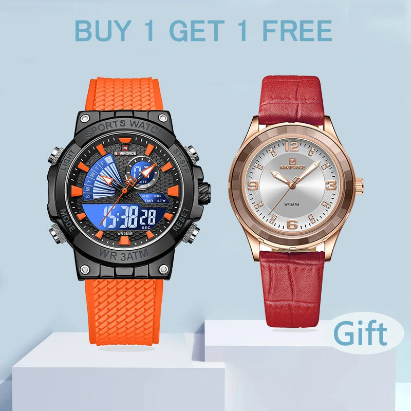 Lover’s Watches for Men and Women Fashion Digital Wristwatch Waterproof Clock Couple Watch Gifts Set for Sale