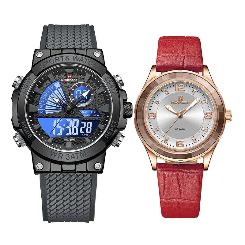 Lover’s Watches for Men and Women Fashion Digital Wristwatch Waterproof Clock Couple Watch Gifts Set for Sale