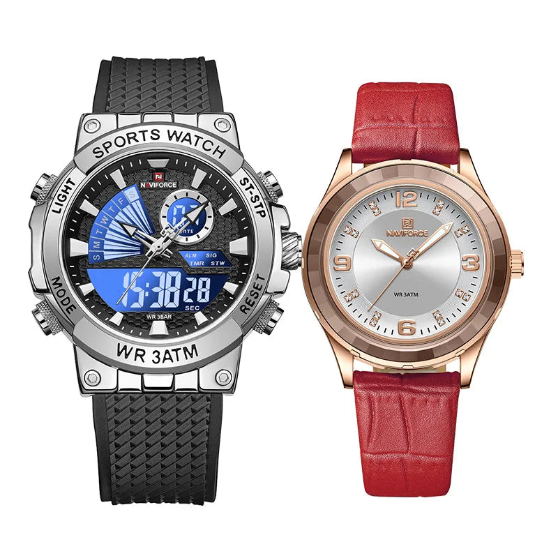 Lover’s Watches for Men and Women Fashion Digital Wristwatch Waterproof Clock Couple Watch Gifts Set for Sale